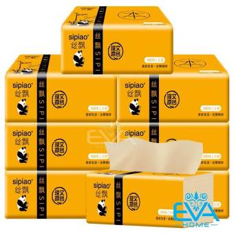 Thùng Giấy Ăn Gấu Trúc Dai Mịn Sipiao 1 Gói 300 Tờ- Giấy ăn cao cấp