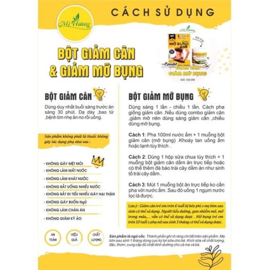 Bột Ngũ Cốc Tan Mỡ Bụng, Giảm Mỡ, Eo Thon Mị Hương [ giảm mỡ không giảm cân ]