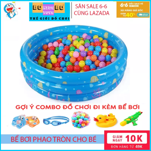 Bể bơi phao cho bé, hồ bơi tròn 3 chi tiết, bể bơi tròn 3 tầng kích thước 90cm, 110cm, 130cm, 150cm, 170cm, chất liệu pvc bền bỉ không độc hại, an toàn cho bé.