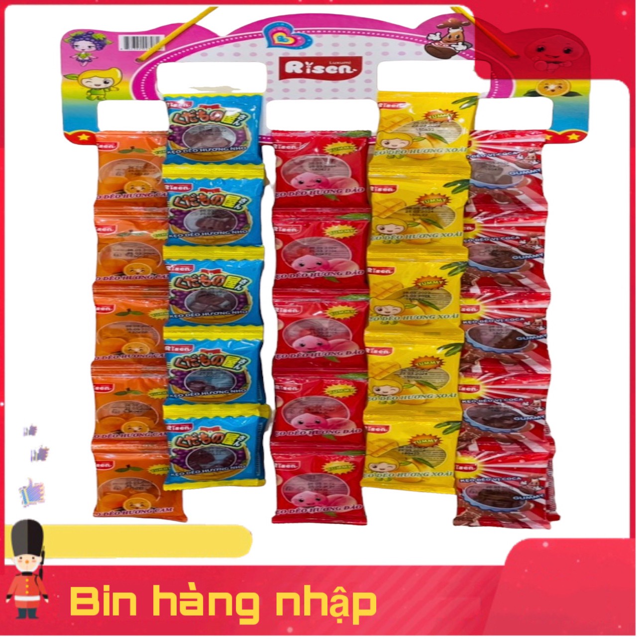 Kẹo dẻo trái cây risen luxumi nhập risen food usa 50 gói