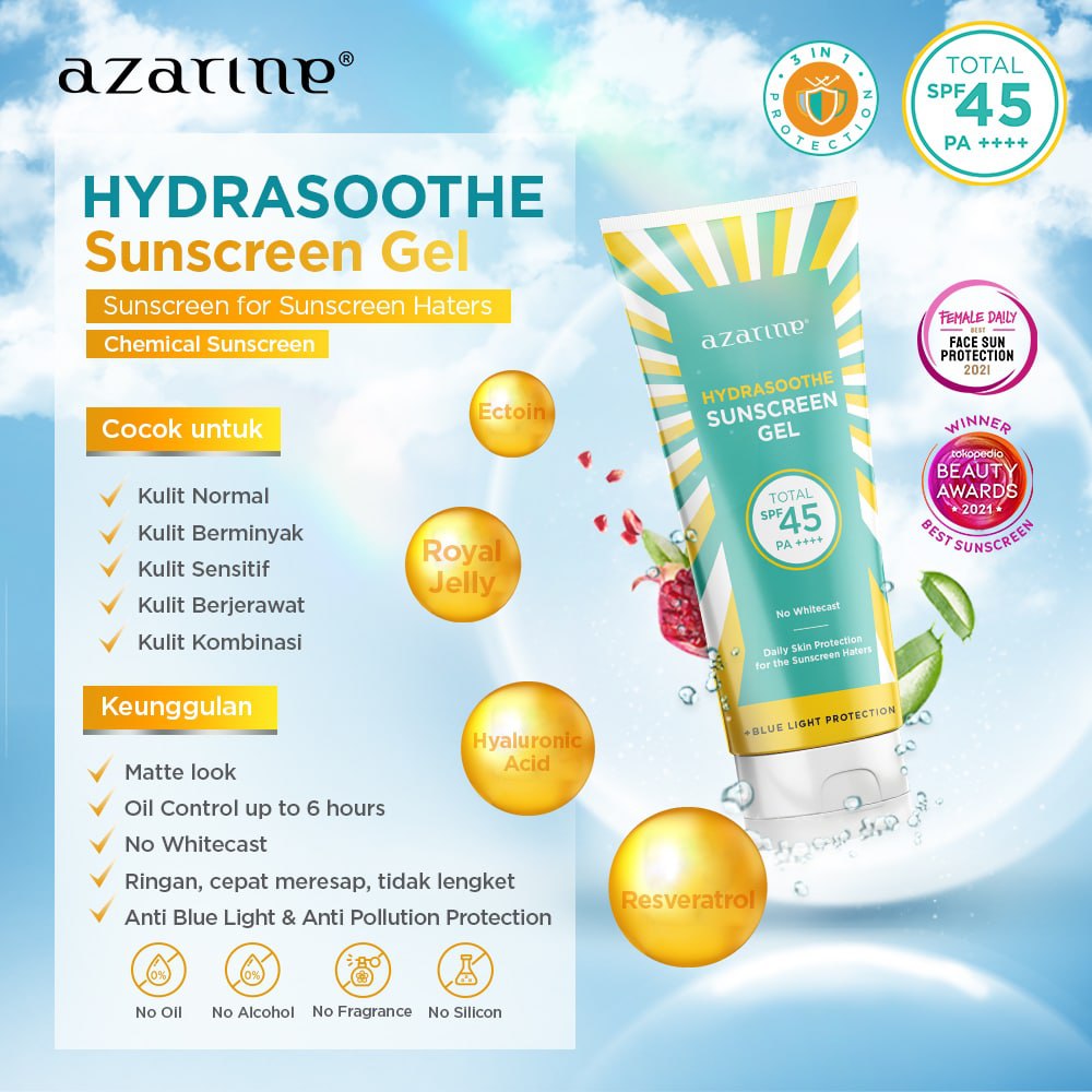 Azarine Hydrasoothe Sunscreen Gel SPF 45 PA++++