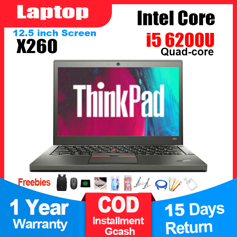 Lazada Philippines - Lenovo Laptop X260 Thinkpad work Study I5 6200U Quad-core Inel HD520 Graphics 4G 8g 16g DDR3 RAM 120G 240G 480G ssd REFURBISHED 1Year Warranty