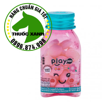 3 hộp kẹo Play more vị đào Thái lan