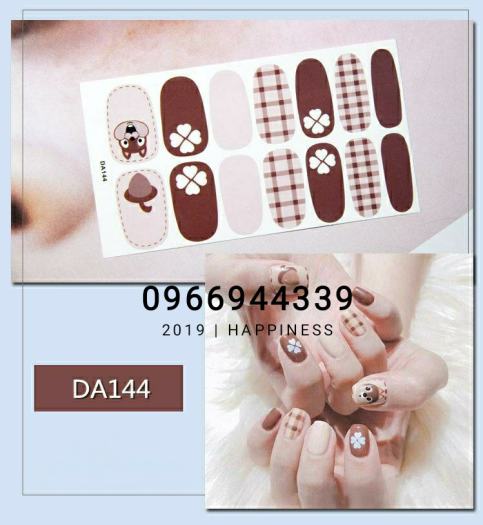 Sticker dán móng tay móng chân Nail Wraps Phong cách Hàn Quốc