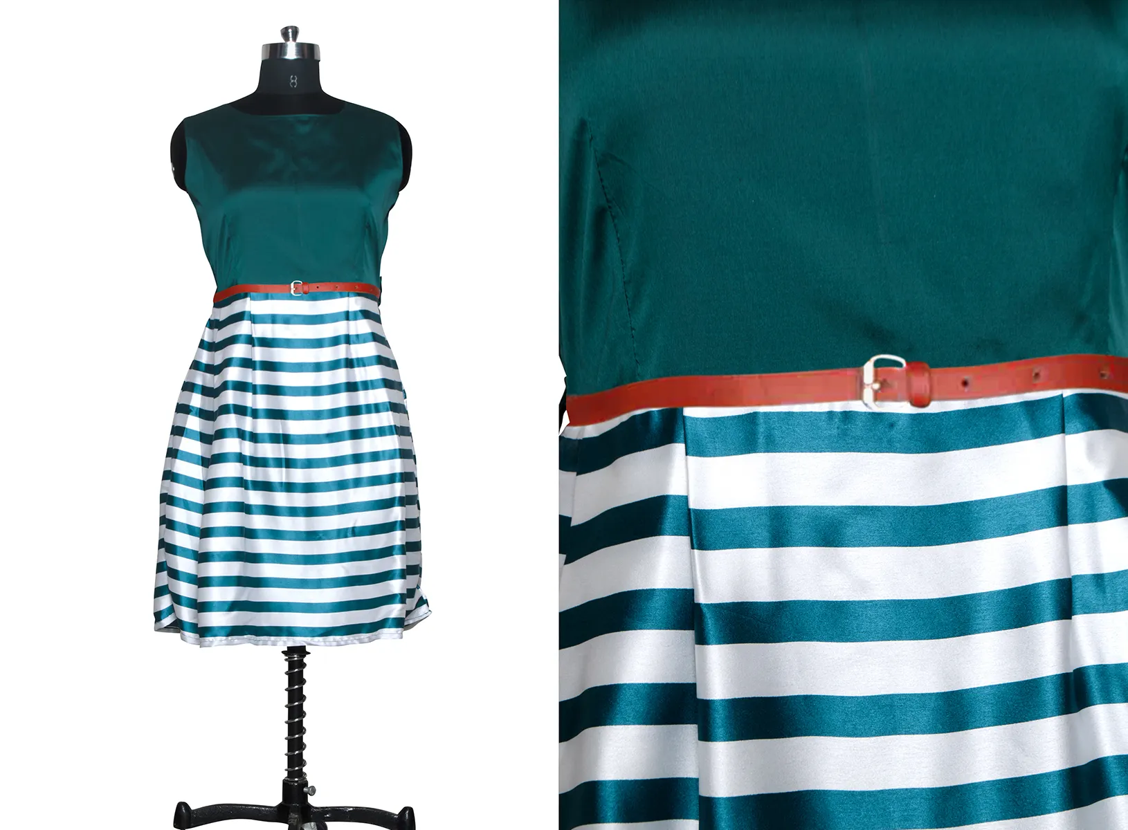 green midi dress
