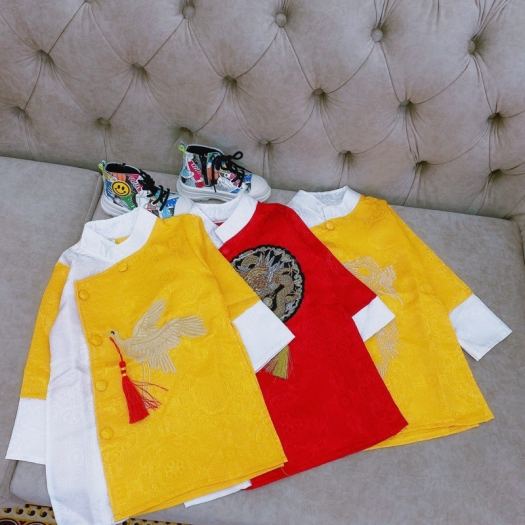 ▦✎  Áo dài gấm thượng hải cho bé trai