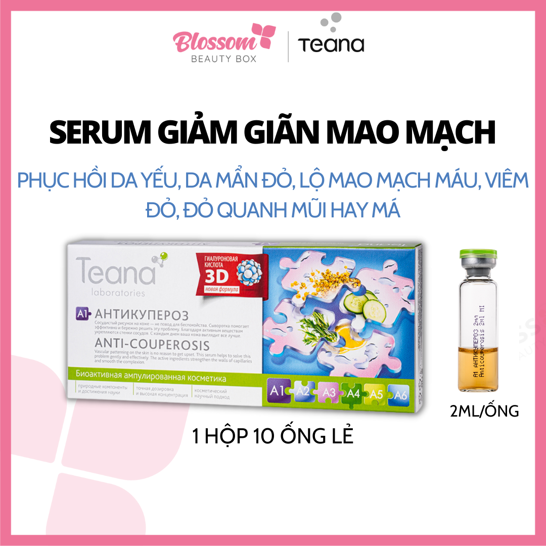 HSD 08/2024 - Serum phục hồi giảm mao mạch da A1 Teana