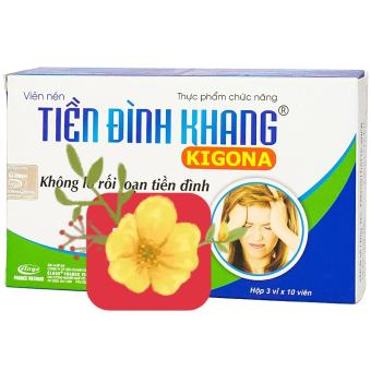 Tiền Đình Khang hỗ trợ giảm rối loạn tiền đình, chóng mặt, đau đầu, hoạt huyết 30 viên từ cao bạch quả