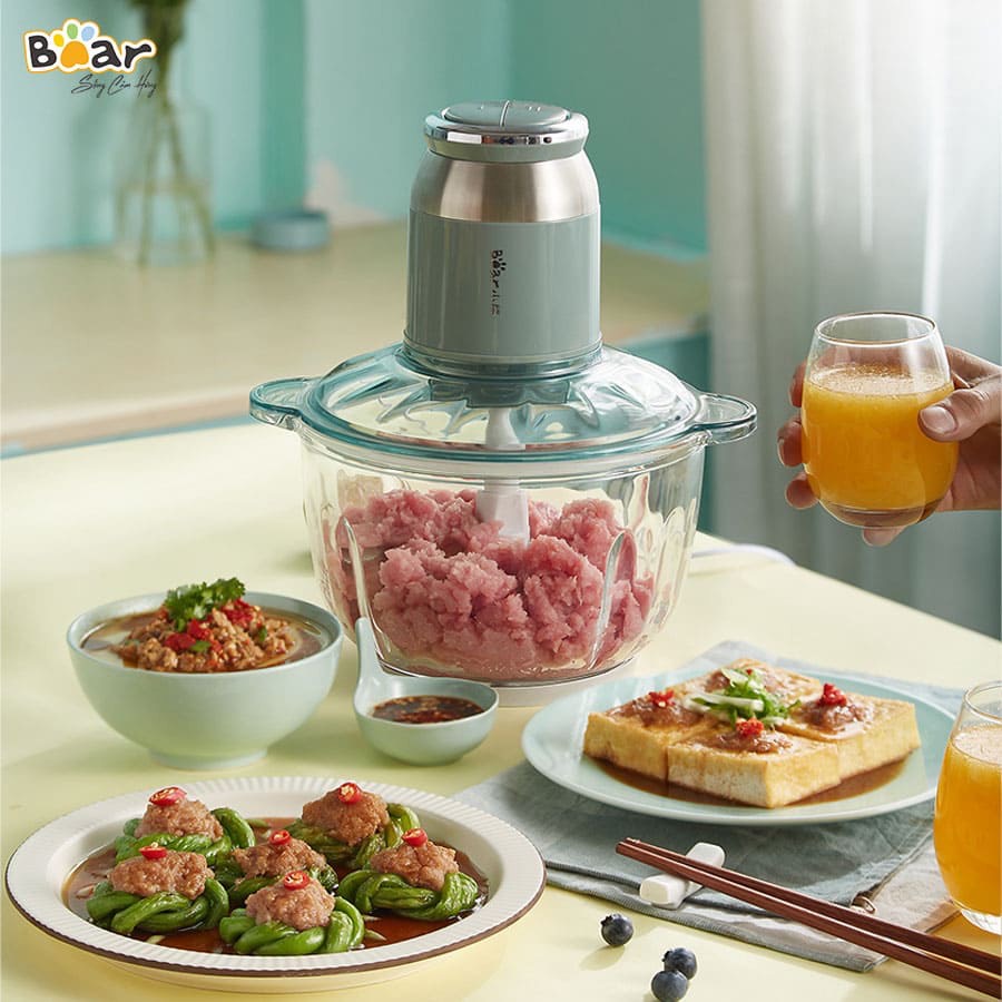 Máy xay đa năng bear qsj-c04r8s - xay thịt, xay thực phẩm - bảo hành 18 tháng