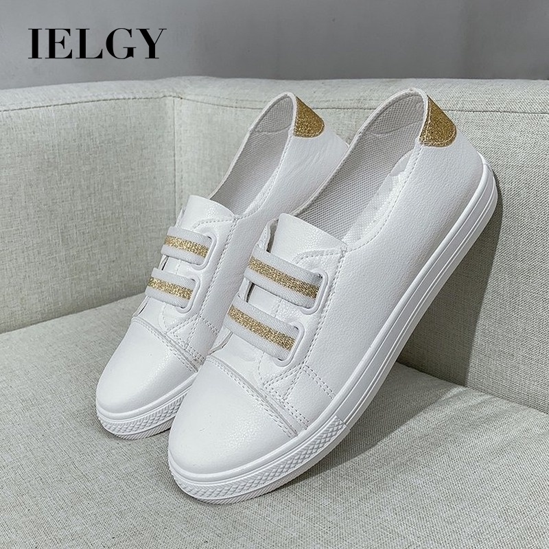 White leather sneakers hot sale slip on