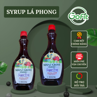 Siro không đường, syrup lá phong không đường Maple Grove Farms ăn kiêng, eatclean, keto, giảm cân 710ml