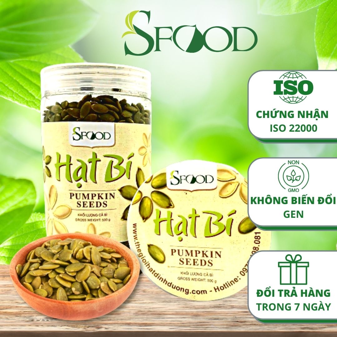 Hạt bí tách vỏ Sfood 500gram
