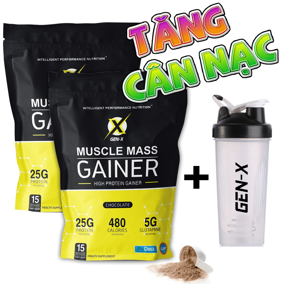 [HCM](Tặng bình lắc) COMBO 2 túi Sữa Tăng Cân - Tăng Cơ - MASS GAINER GEN-X