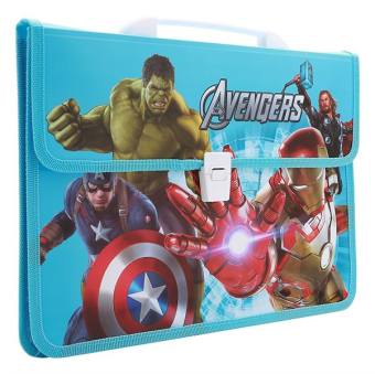 Combo Cặp Học Sinh 2 Ngăn Và Thước Nhựa - Hình Avengers