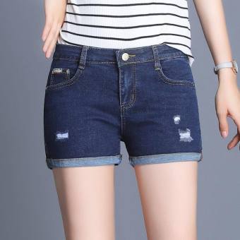 Quần short jean nữ Quần đùi nữ ngang gối chất bò