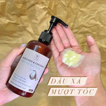 Dầu xả chiết xuất Dầu dừa, Bơ tươi phục hồi tóc hư tổn 250ml