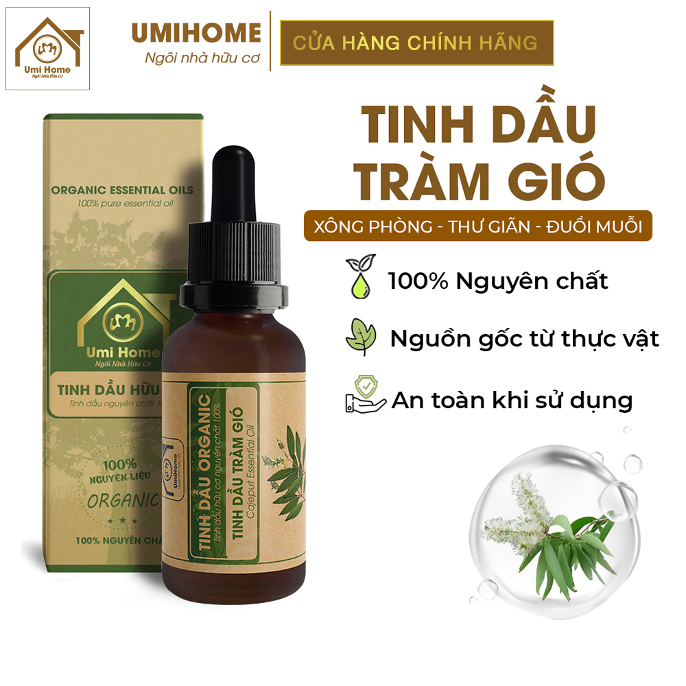 Tinh dầu Tràm Gió hữu cơ Umihome nguyên chất 10ml