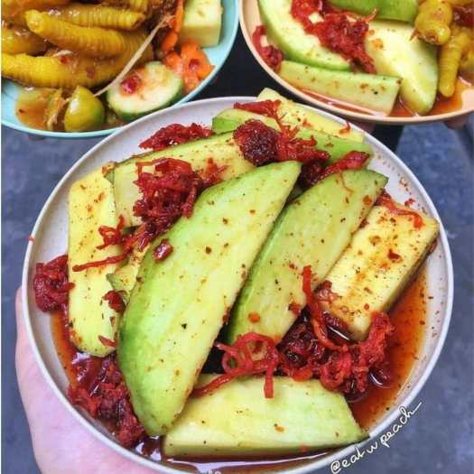 Xoài Non Chấm Mắm Ruốc - Giòn Rụm - Tươi -Ngon ( Đặc sản vùng nam bộ )