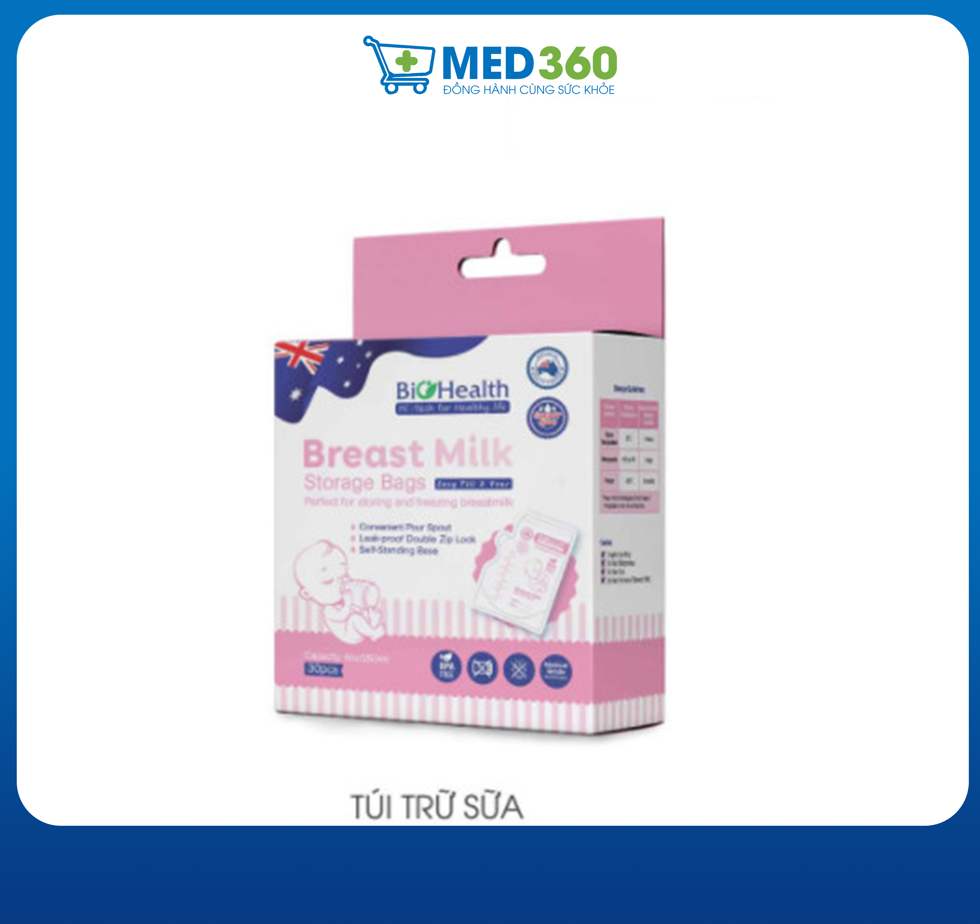 Túi trữ sữa biohealth 250 ml - tbytmed360