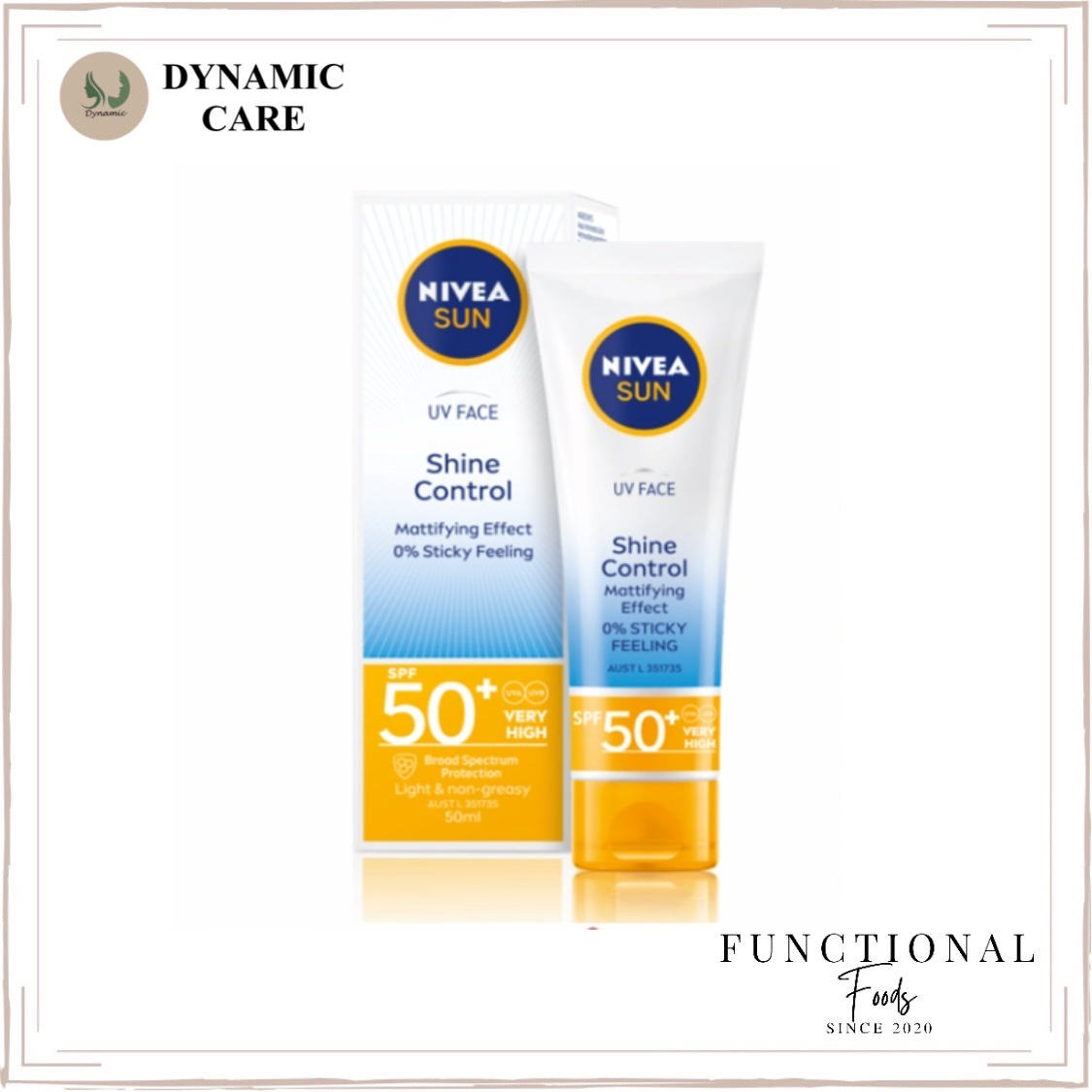 Kem chống nắng Nivea sun shine control mattifying effect spf 50+ uv face kiểm soát dầu nhờn 50ml