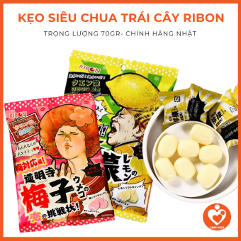 Kẹo Siêu Chua Ribon 70gr Vị Trái Cây - Nhật Bản