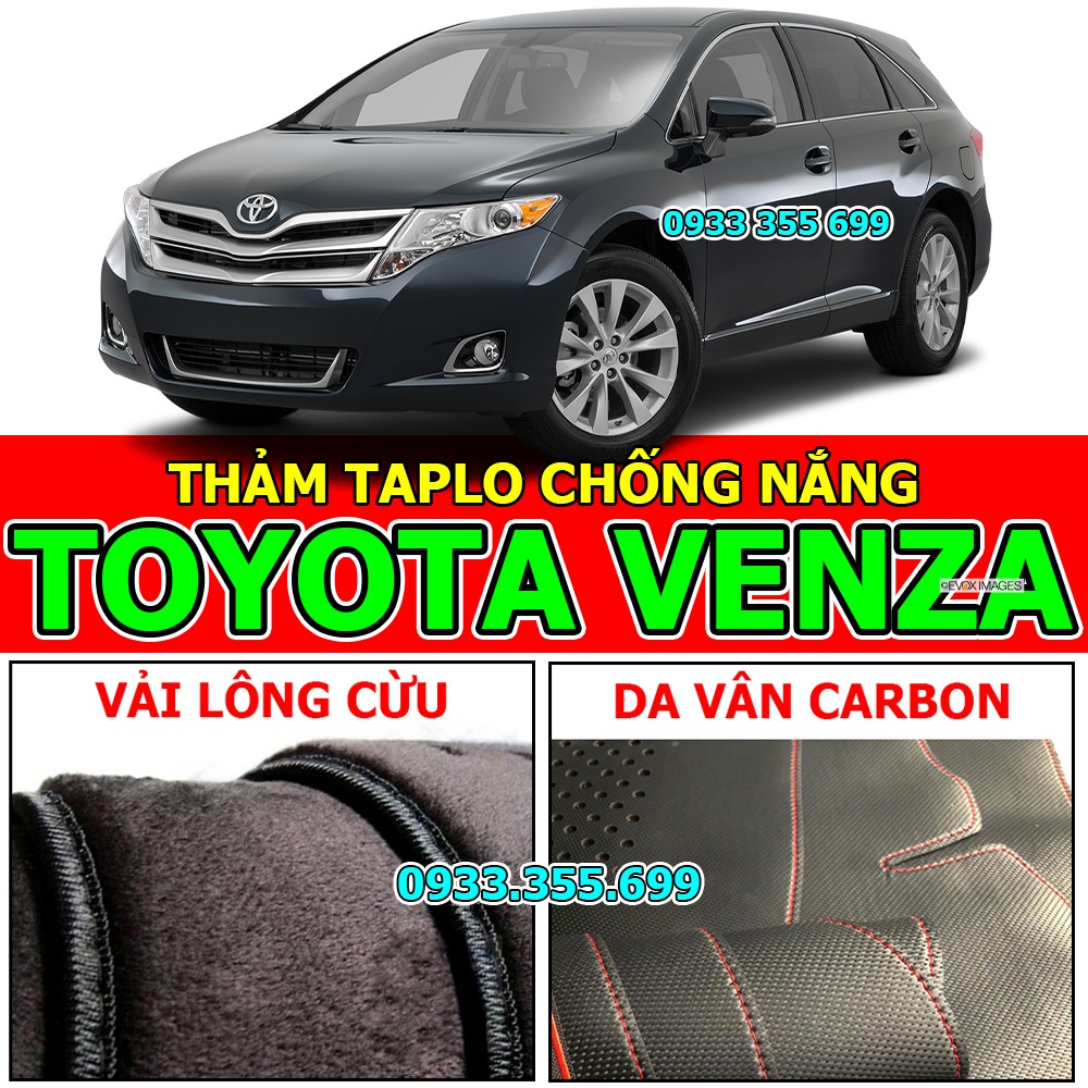Thảm taplo toyota venza bằng nhung lông 2009 2010 2011 2012 2013 2014