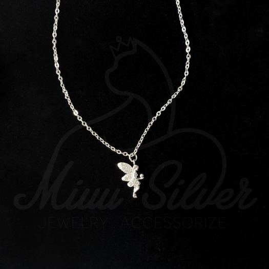 Vòng cổ bạc nữ Miuu Silver dây chuyền bạc 925 thiên thần Tinker Bell Necklace