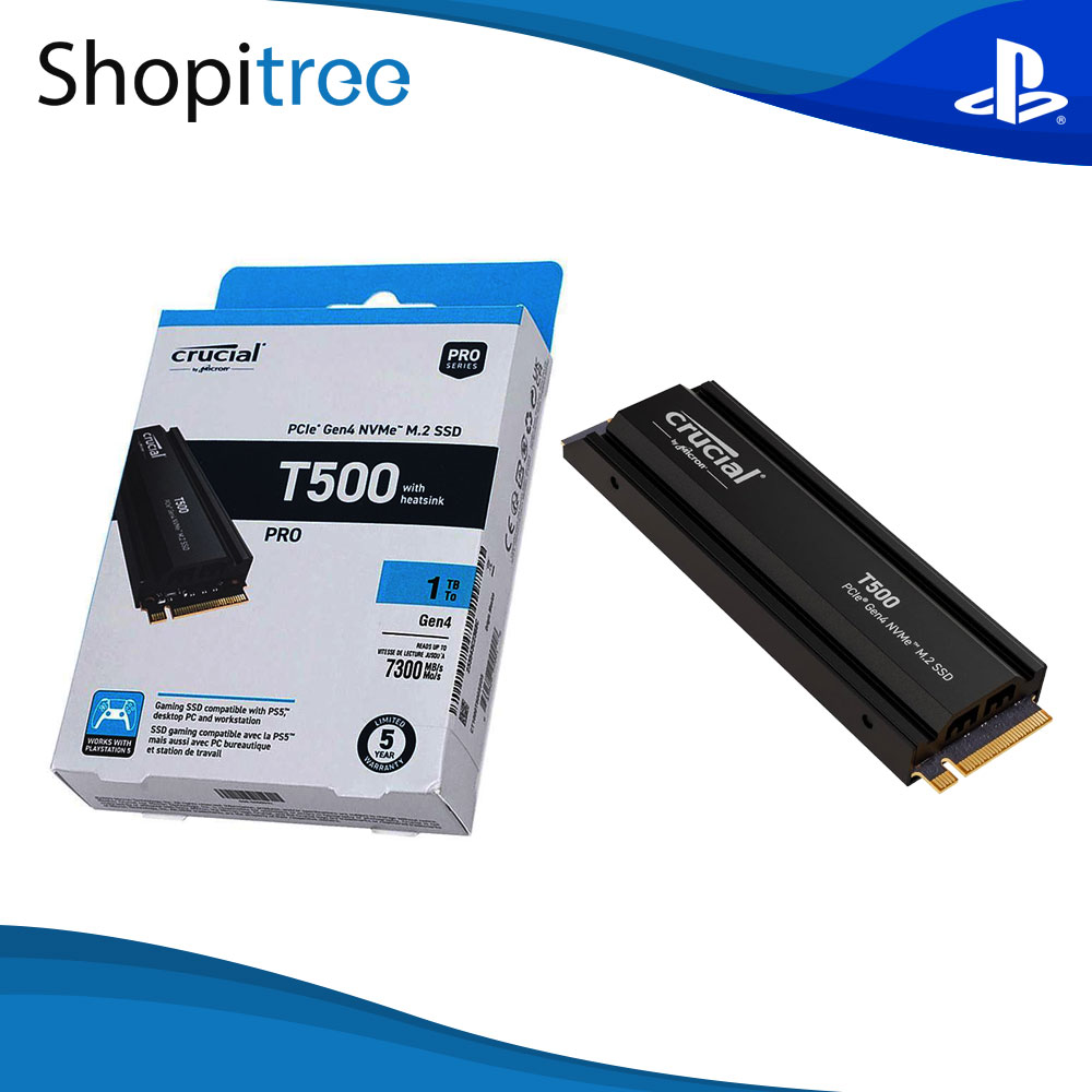 Crucial T500 Pcie Gen4 Nvme M.2 Ssd - 500Gb/1Tb/2Tb/4Tb With