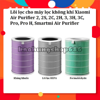 LÕI LỌC / MÀNG LỌC / BỘ LỌC KHÔNG KHÍ HEPA XIAOMI HÀNG OEM Có Gắn Chíp tự Động thay thế Tương thích cho nhiều thế hệ máy lọc của Xiaomi Mi Air Purifier 2 2C 2H 2S 3 ..3C 3H 3pro