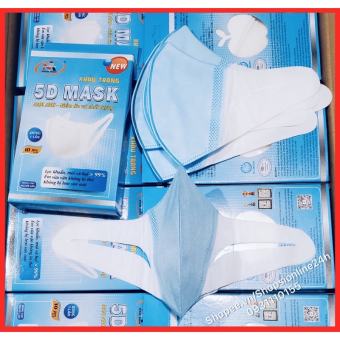 Hộp 10 khẩu trang Nhật 3D, 5D mask màu xanh Famapro Nam Anh chính hãng