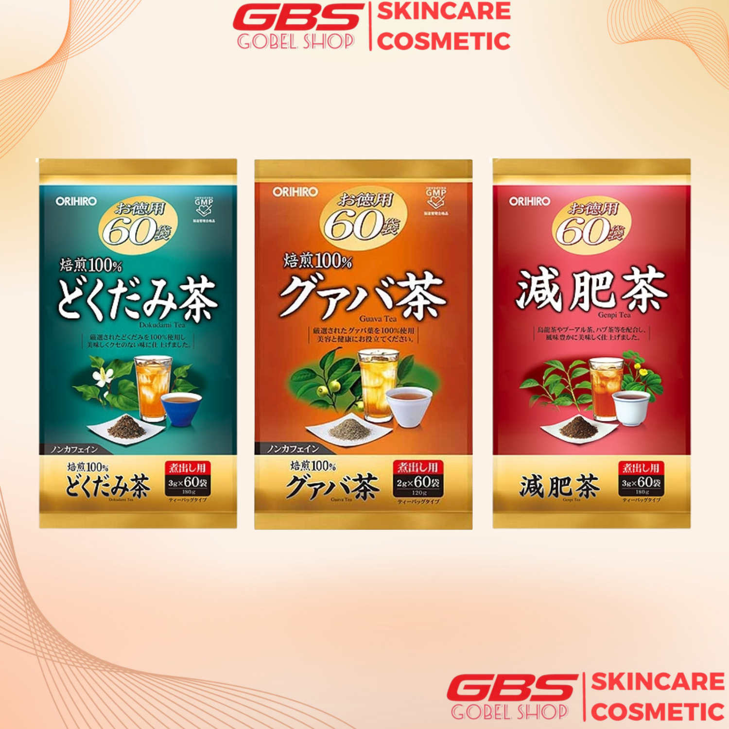 Trà diếp cá dokudami tea & trà ổi guava tea & trà genpi tea & trà đậu đen orihiro