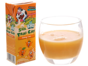 Thùng 48 hộp 180ml Sữa Tươi trái cây KUN vị CAM