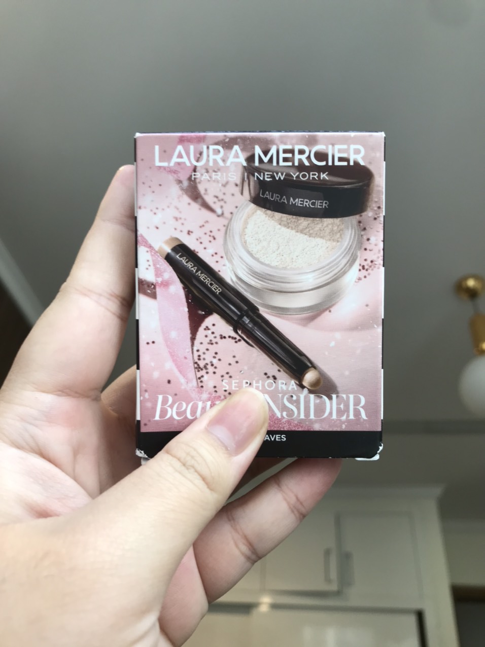 [ laura mercier ] set sephora laura mercier (phấn phủ translucent loose setting powder 5g + caviar stick eye color 1g)