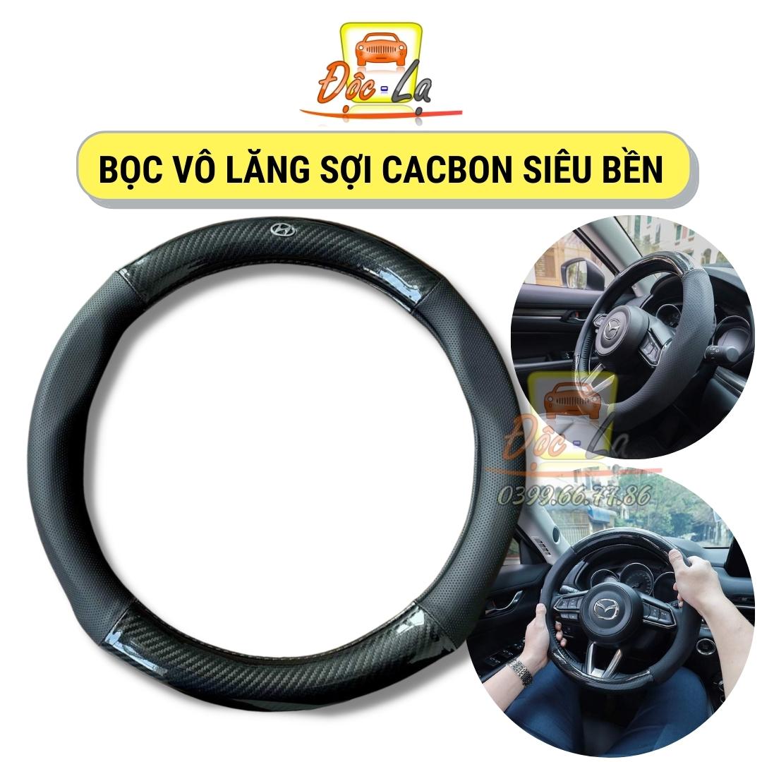 Bọc vô lăng ô tô vân Cacbon cao cấp đường kính 38cm cho mọi dòng xe