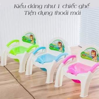 Ghế bô ngồi vệ sinh có nắp và tay vịn chắc chắc nhựa Việt nhật VN3091