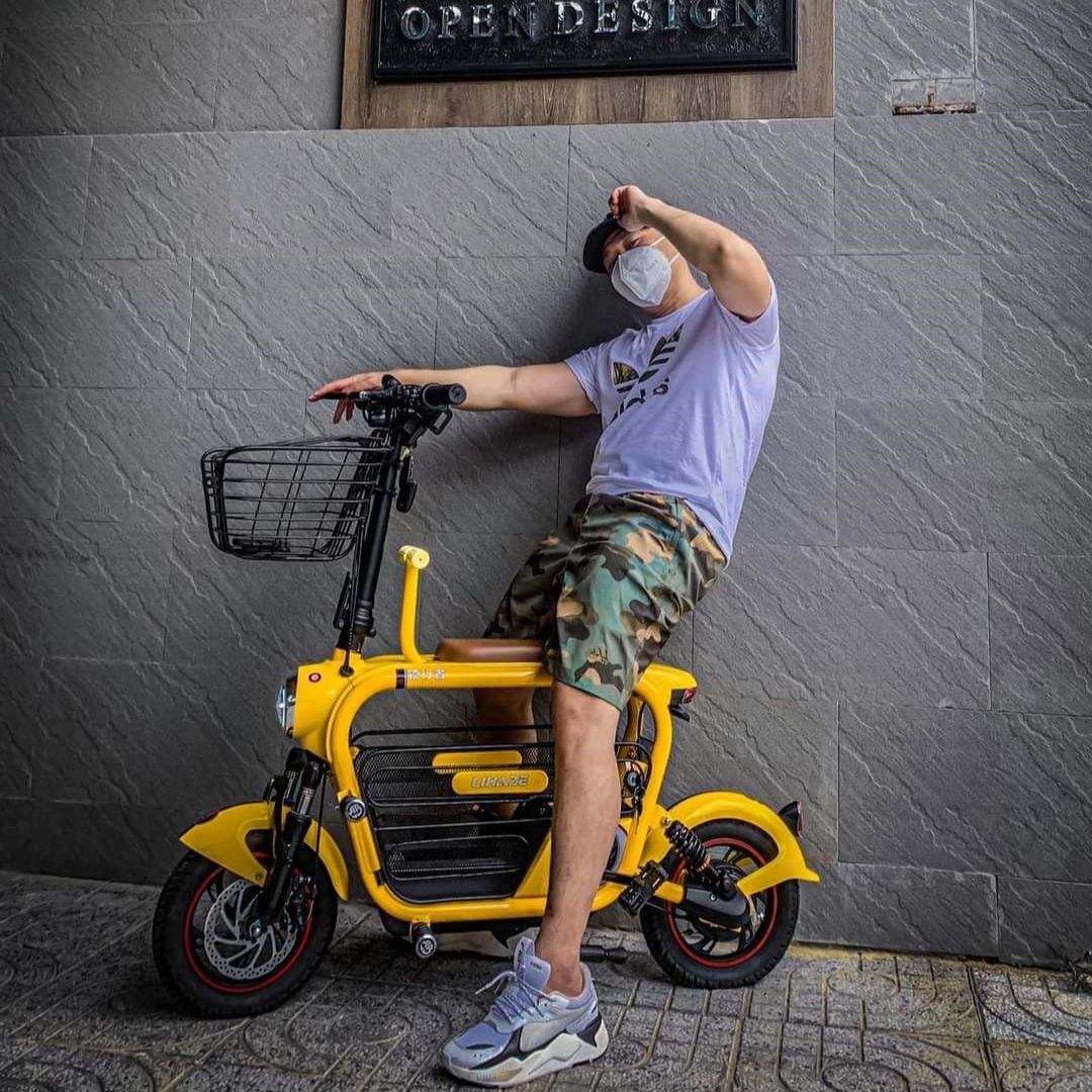 Xe Điện Mini Hot Girl Lihaze. Xe Đạp Điện Mini Chính Hãng Lihaze (Pin Lithium 48V-15A/ Trợ Lực Bàn Đạp/ Chìa Khóa Thông Minh))