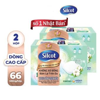 Bộ 2 hộp bông tẩy trang cao cấp Silcot Premium 66 miếng/hộp