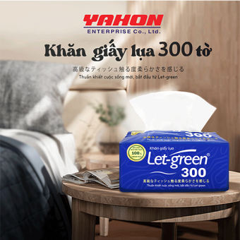 Khăn giấy lụa Let-green 300 tờ/bao