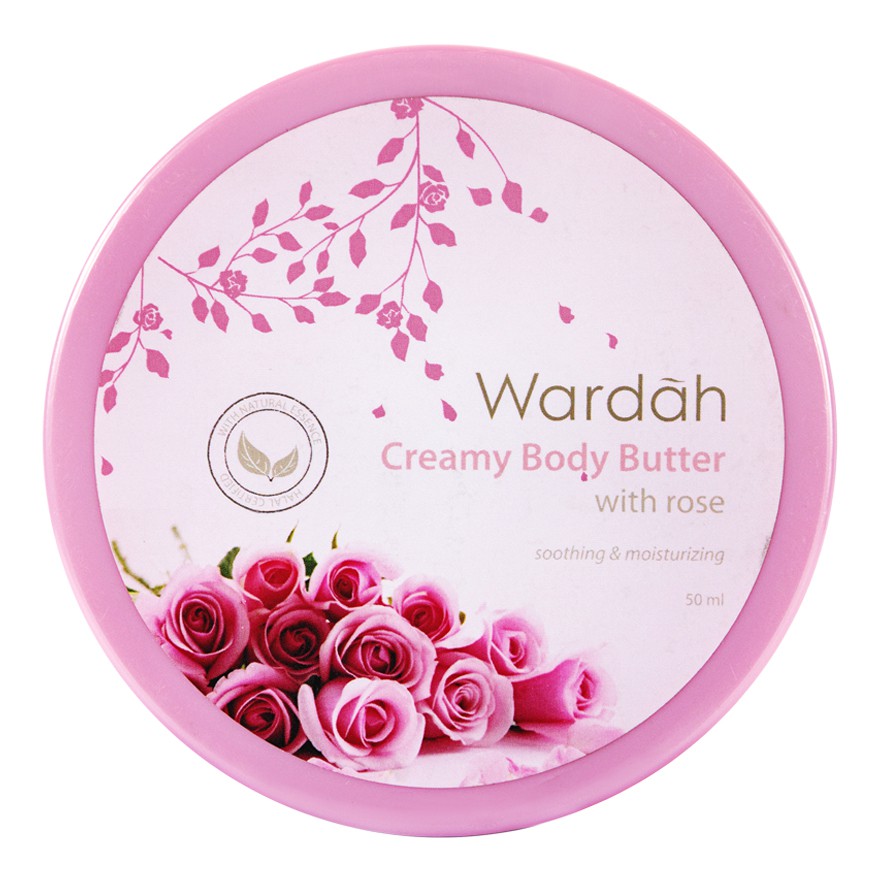 Wardah Creamy Body Butter Rose 50 ml / 150 ml / Lulur Mawar Wardah / Perawatan Kulit