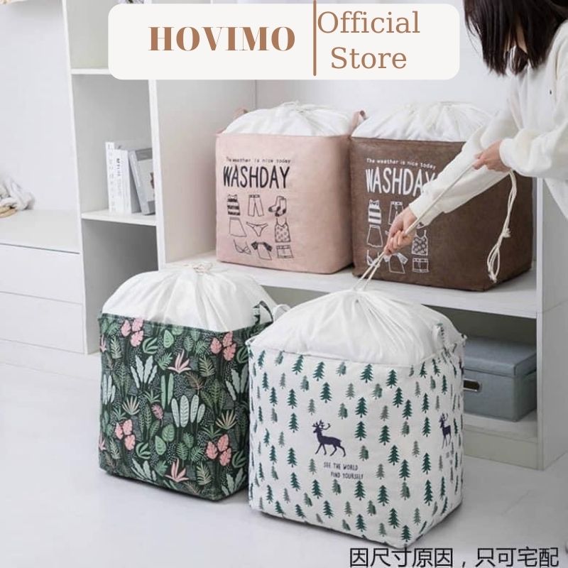 Giỏ đựng quần áo đang tiện lợi cỡ đựng chăn màn quần áo gấp gọn HOVIMO 1.018.70