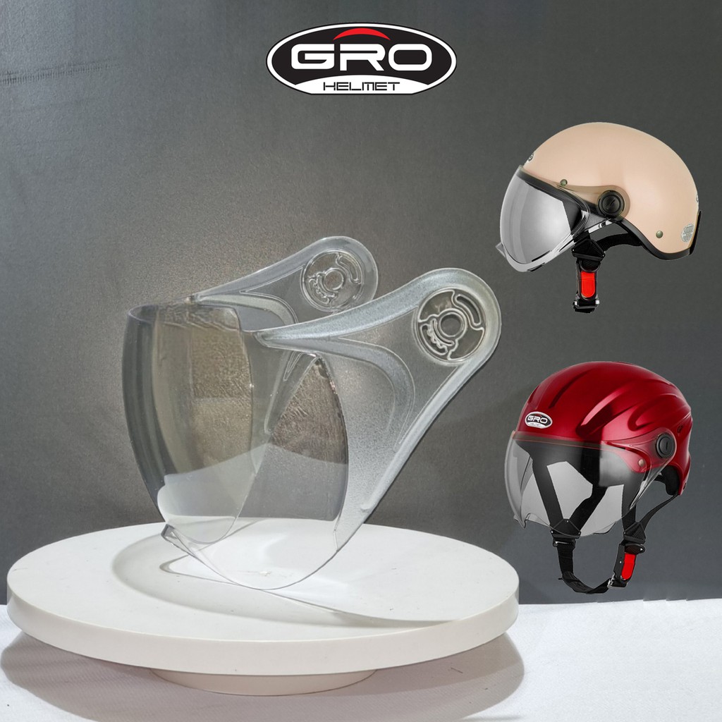 Kính gắn mũ bảo hiểm Amby đa năng dùng cho mũ bảo hiểm nửa đầu, mũ 3/4 chụp tai