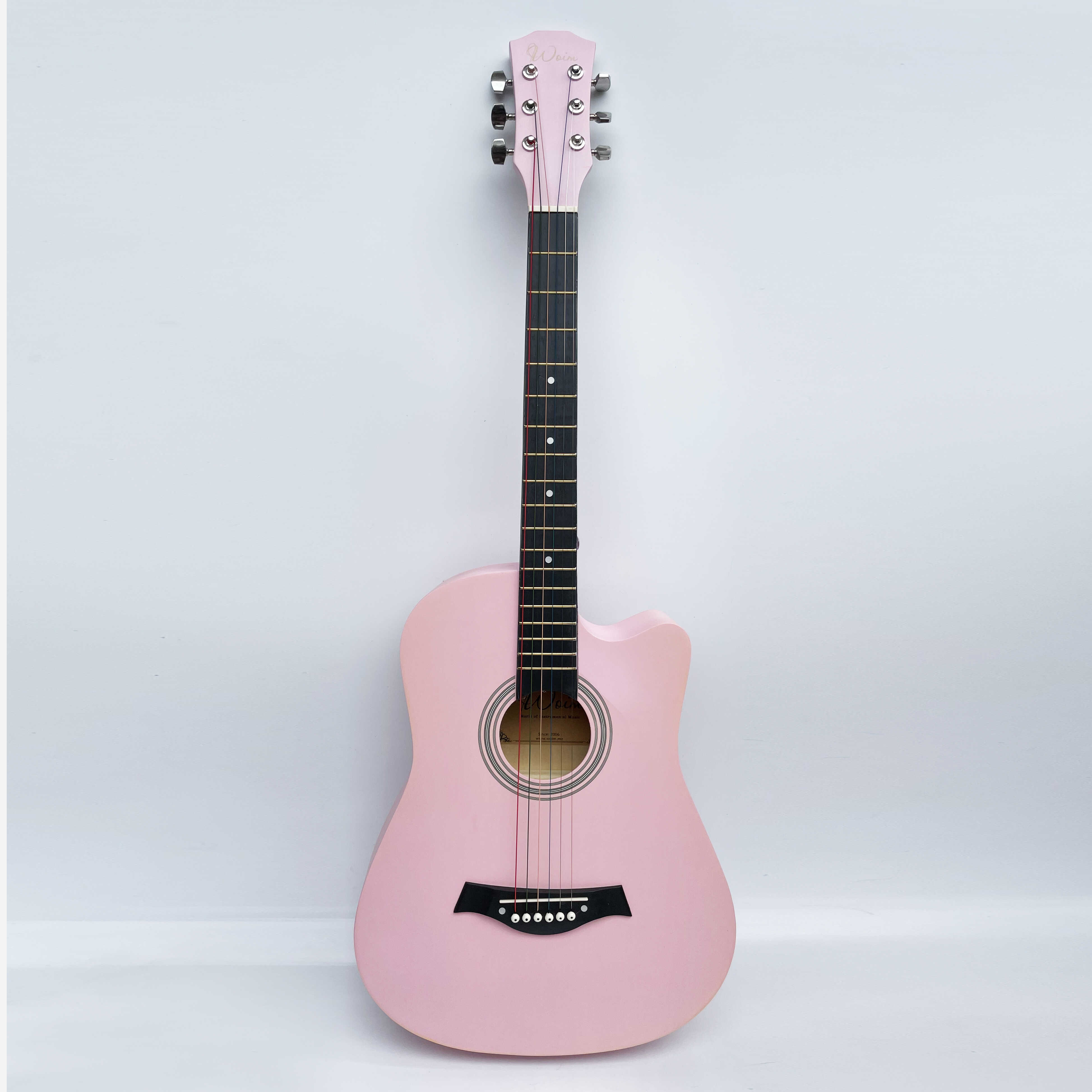 Đàn Guitar acoustic thùng dáng khuyết GU05 màu đen nhám âm thanh tự nhiên và chân thật, có độ bền cao, dễ dàng sử dụng  - 4