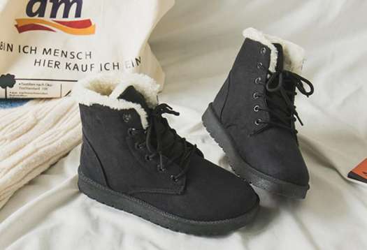 Boots nữ mùa đông, bốt lông dây buộc cực ấm đi du lịch mùa đông siêu đẹp, giày bốt nữ dáng đẹp, cute dành cho mùa đông đi chơi Sapa