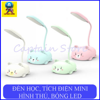 Đèn học để bàn hình mèo-đèn học mini-đèn bàn hình thú, tích điện , bóng led ( Giao Hình Ngẫu Nhiên )