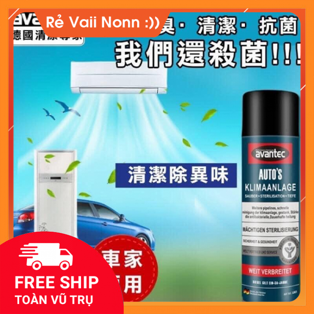 Chai Xịt Vệ Sinh Máy Lạnh Gia Đình, Xe Hơi... Chai Xịt Rửa Khử Mùi Diệt Khuẩn Cho Máy Lạnh Cực Tiện Lợi Hiệu Quả Cao