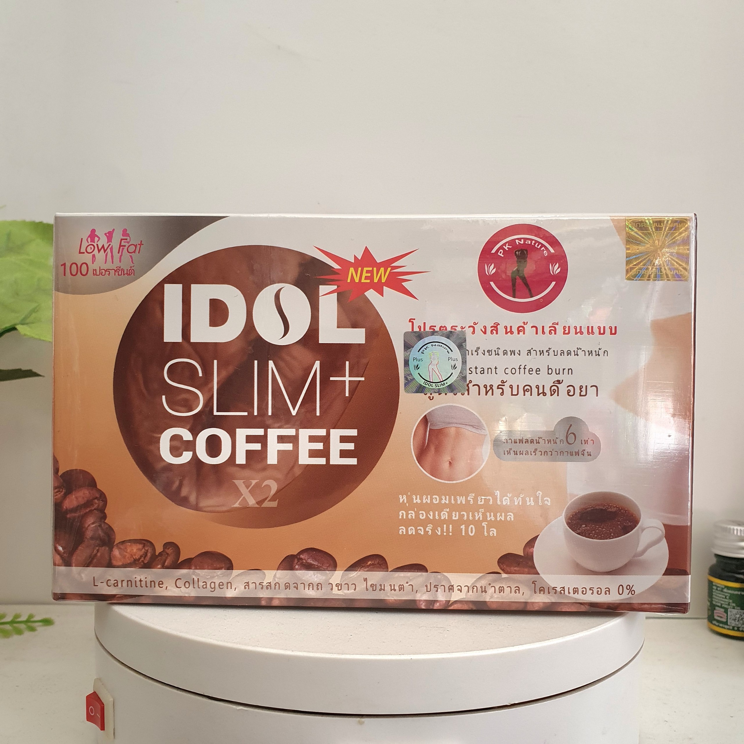 Cà phê giam cân idol slim coffee x2 mẫu mới, hộp 10 gói, xuống 3-5kg