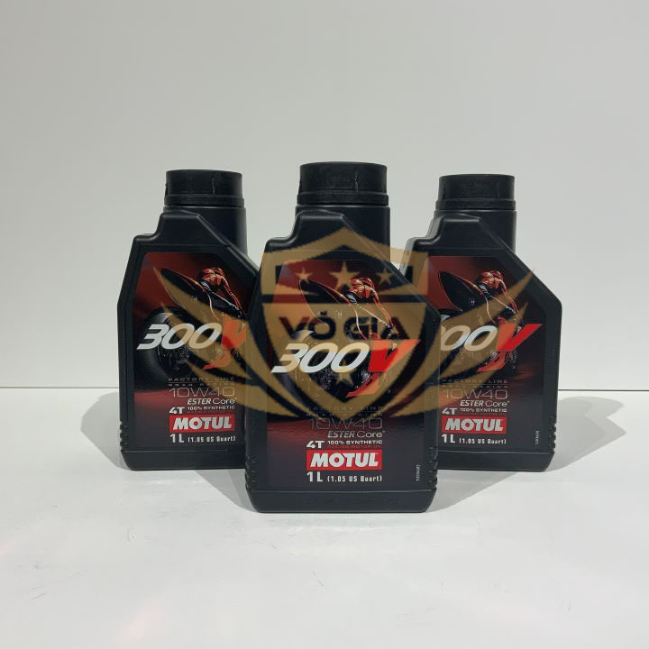 Nhớt motul 300v 10w40 tem 3 lớp - 1 lớp