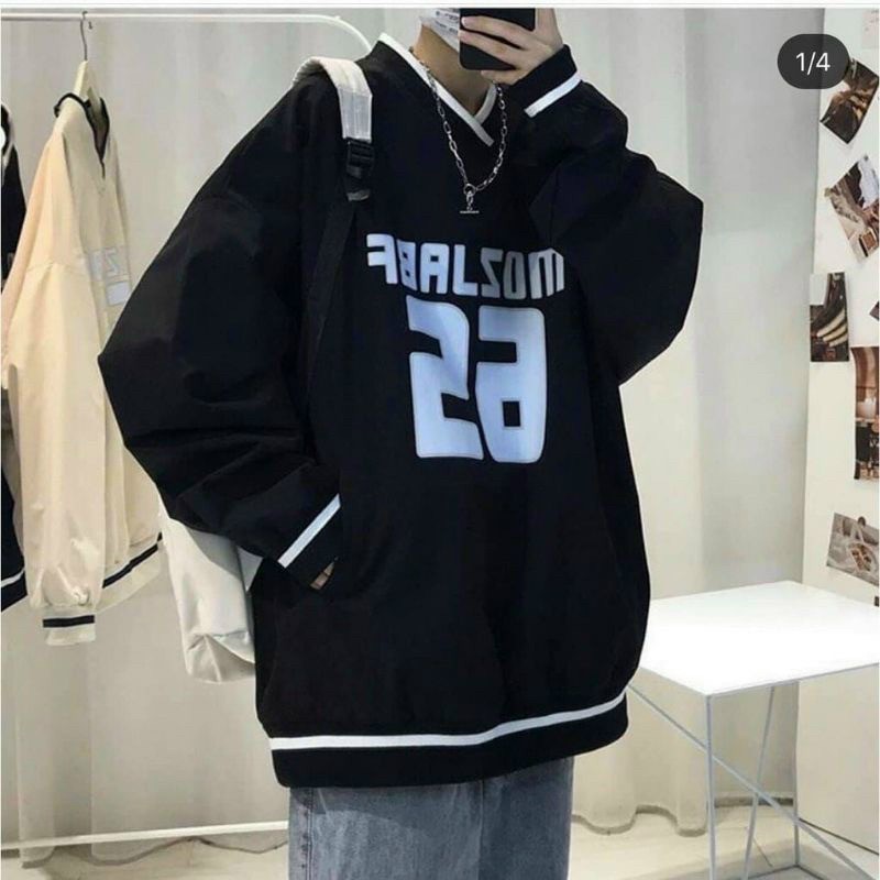 Áo sweater tay phồng cổ chữ v in nổi 26cục đẹp TTT TPN157