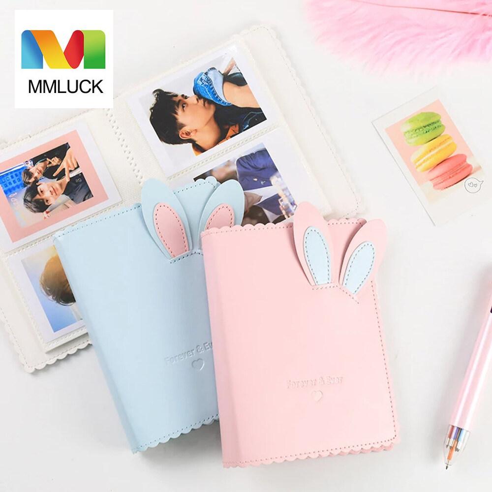 Mmluck album mini album ảnh 3 inch hình thỏ 64 ngăn đựng sách bìa đựng thẻ bìa cứng album máy ảnh