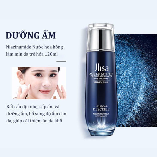 Hộp quà chăm sóc da mặt 6 món dưỡng ẩm Jlisa-Bộ duong da mặt skincare(sữa rửa mặt + nước hoa hồng + sữa tinh chất + tinh chất dưỡng da + kem dưỡng + kem mắt) -Cải thiện vết thâm làm sáng da làm do da trở nên trắn